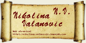 Nikolina Valanović vizit kartica